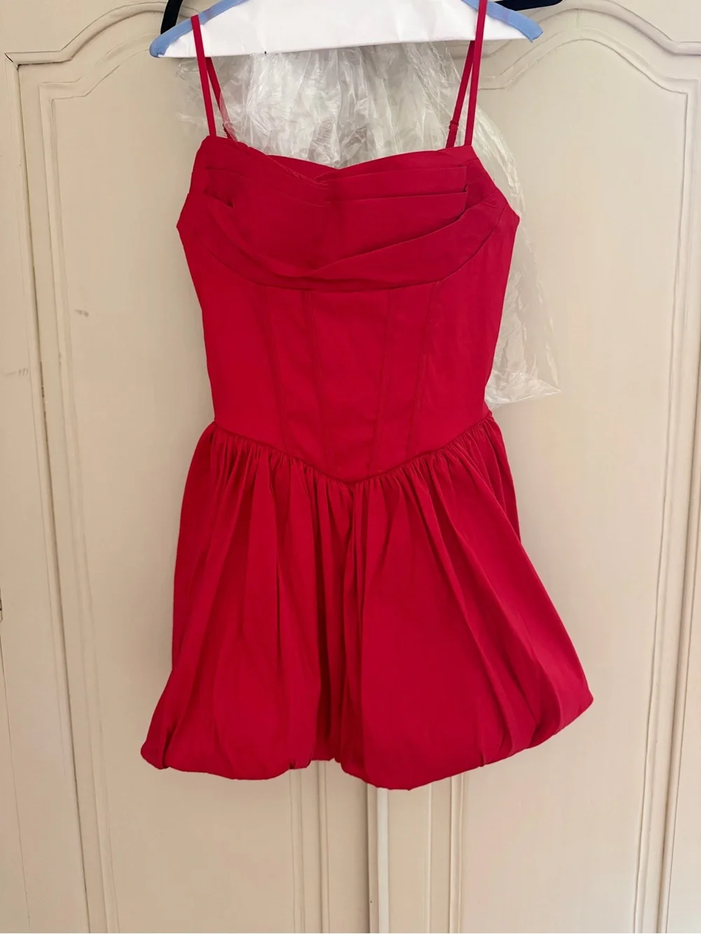B Darlin Red Spaghetti-Strap Party Dress
